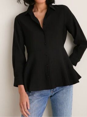 Pomander Place NWT Black Ashlen Blouse size medium